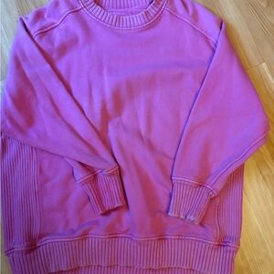 Aerie Vibrant Magenta Crew Neck Sweater